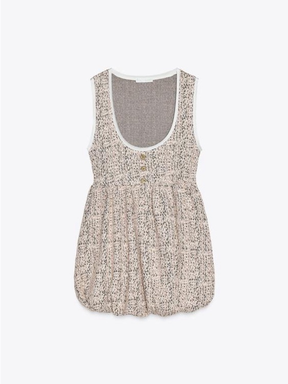 Zara BALLOON TEXTURED DRESS